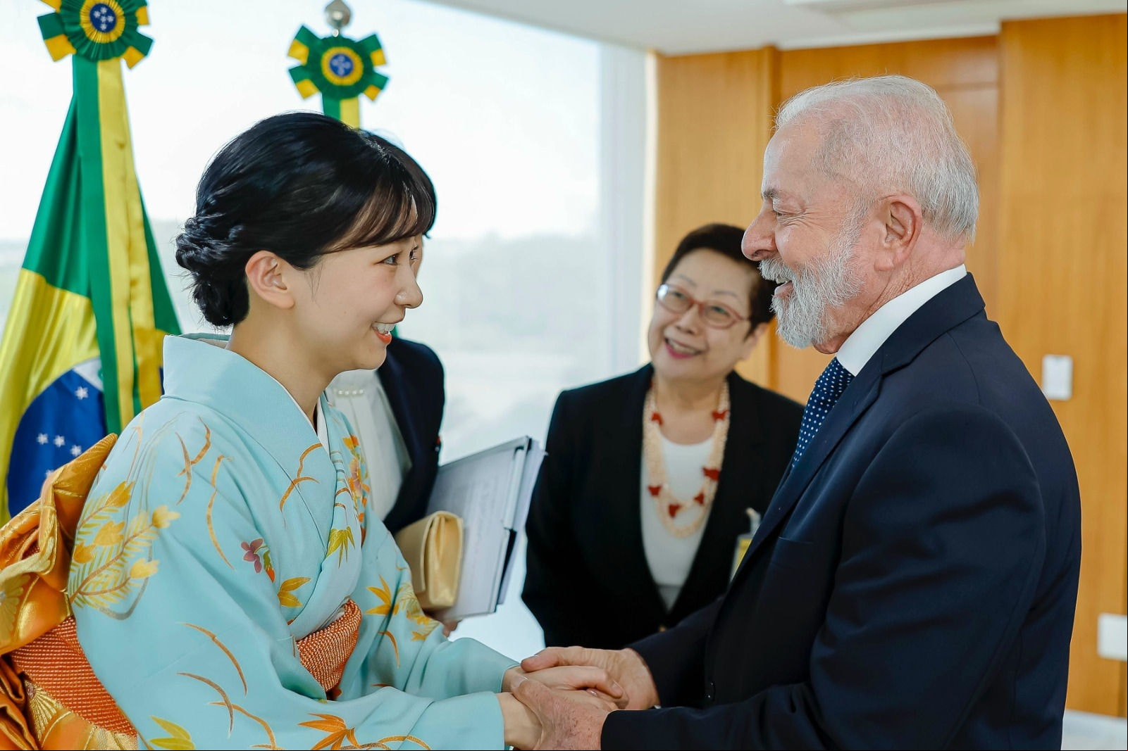 Presidente Lula recebe a princesa imperial do Japão, Kako Akishino, no Palácio do Planalto