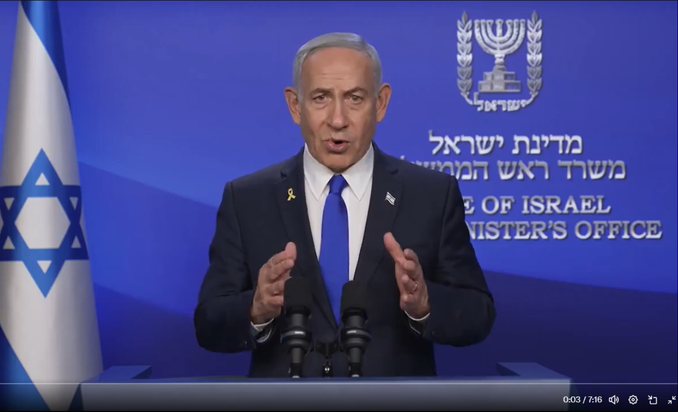 Esta operação vai continuar por tantos dias quanto for necessário para eliminar essa ameaça", disse Netanyahu